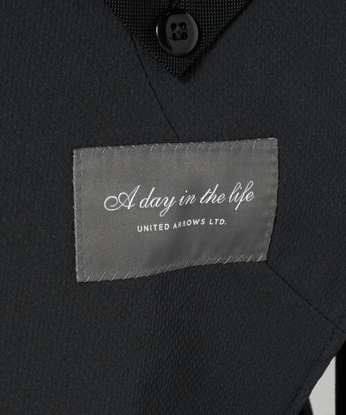 A DAY IN THE LIFE UNITED ARROWS(アデイインザライフユナイテッドアローズ)の「ドビー クロス 2ボタン ジャケット-セットアップ対応・ウォッシャブル-<A DAY IN THE LIFE>(テーラードジャケット・メンズ・ブラック/ダークグレー・M/L/S/XL)」の13枚目の写真