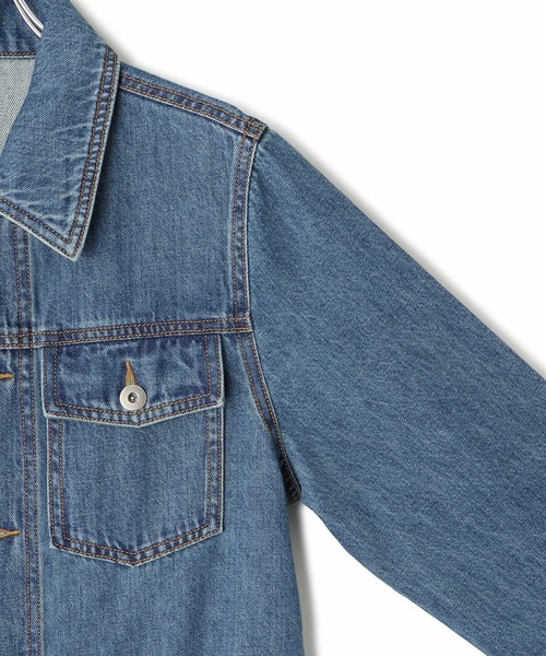 ADAM ET ROPE'（アダムエロペ）の「ベンツスリットデニムワンピース（ワンピース・レディース・ブラック/ブルー・38/36）」の5枚目の写真