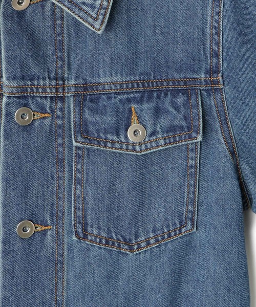 ADAM ET ROPE'（アダムエロペ）の「ベンツスリットデニムワンピース（ワンピース・レディース・ブラック/ブルー・38/36）」の6枚目の写真