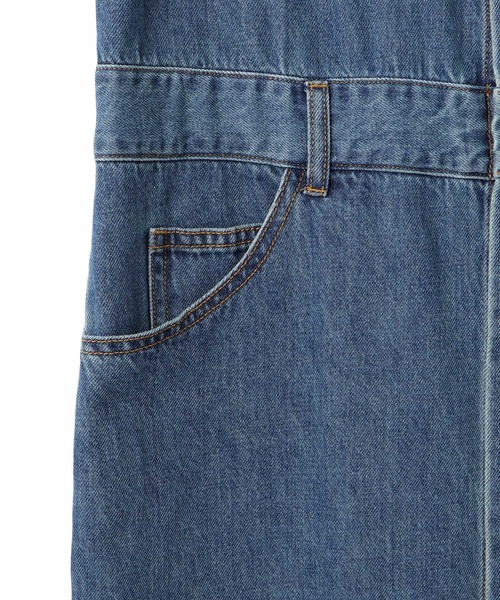 ADAM ET ROPE'（アダムエロペ）の「ベンツスリットデニムワンピース（ワンピース・レディース・ブラック/ブルー・38/36）」の8枚目の写真