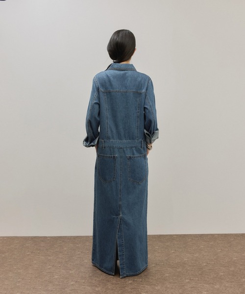 ADAM ET ROPE'（アダムエロペ）の「ベンツスリットデニムワンピース（ワンピース・レディース・ブラック/ブルー・38/36）」の17枚目の写真
