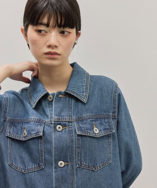 ADAM ET ROPE'（アダムエロペ）の「ベンツスリットデニムワンピース（ワンピース・レディース・ブラック/ブルー・38/36）」の22枚目の写真