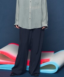 MAISON SPECIAL | 《UNISEX》Frieren StripePrime-Wide Two-tuck Trousers/フリーレンストライププライムワイド2タックスラックス【MAISON SPECIAL/メゾンスペシャル】■セットアップ対応■(スラックス)
