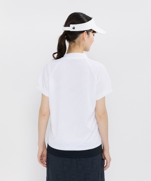 ワイドシルエット】モックネック半袖シャツ（Tシャツ/カットソー）｜le