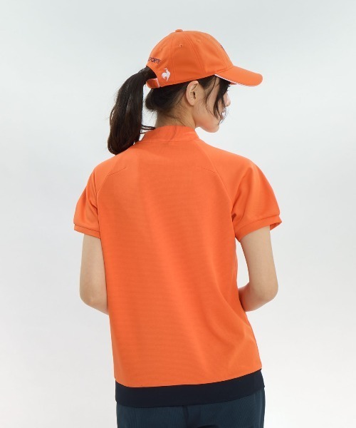 ワイドシルエット】モックネック半袖シャツ（Tシャツ/カットソー）｜le