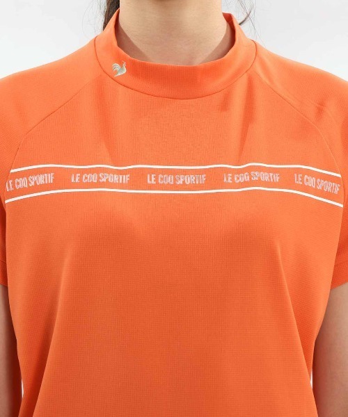 le coq sportif GOLF（ルコックスポルティフゴルフ）の「【ワイドシルエット】モックネック半袖シャツ（Tシャツ/カットソー・レディース・オレンジ/ネイビー/ホワイト・S/M/L/XL/3L）」の15枚目の写真