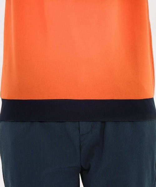 le coq sportif GOLF（ルコックスポルティフゴルフ）の「【ワイドシルエット】モックネック半袖シャツ（Tシャツ/カットソー・レディース・オレンジ/ネイビー/ホワイト・S/M/L/XL/3L）」の18枚目の写真