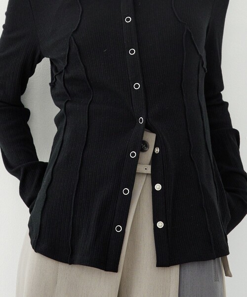 UNITED TOKYO(ユナイテッドトウキョウ)の「【新作】3WAYシルクベアテレコプルオーバー|ウォッシャブル/オフィスカジュアル/細見え/春服(Tシャツ/カットソー・レディース・アイボリー/ライム/ブラック・FREE)」の14枚目の写真