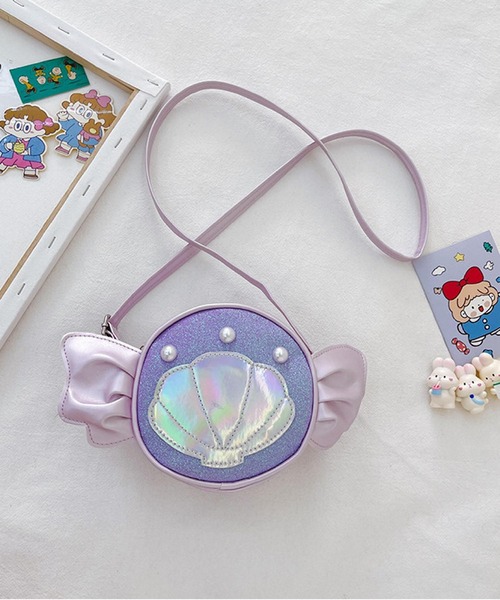 VIBGYOR(ヴィブジョー)の「lulunoix/パールシェルマーメイドショルダーバッグ N15474(ショルダーバッグ・キッズ・ブラック/ベビーピンク/ホワイト/ピンク/パープル/ブルー・FREE)」の5枚目の写真