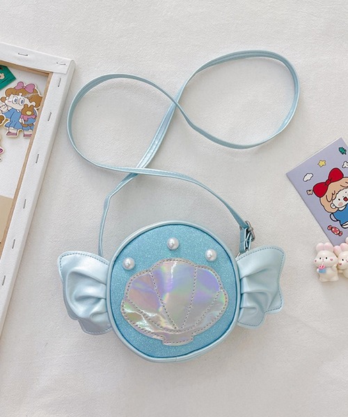 VIBGYOR(ヴィブジョー)の「lulunoix/パールシェルマーメイドショルダーバッグ N15474(ショルダーバッグ・キッズ・ブラック/ベビーピンク/ホワイト/ピンク/パープル/ブルー・FREE)」の4枚目の写真