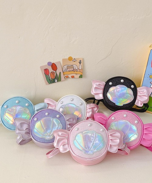 VIBGYOR(ヴィブジョー)の「lulunoix/パールシェルマーメイドショルダーバッグ N15474(ショルダーバッグ・キッズ・ブラック/ベビーピンク/ホワイト/ピンク/パープル/ブルー・FREE)」の14枚目の写真