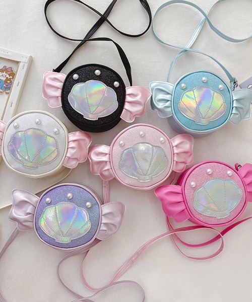 VIBGYOR(ヴィブジョー)の「lulunoix/パールシェルマーメイドショルダーバッグ N15474(ショルダーバッグ・キッズ・ブラック/ベビーピンク/ホワイト/ピンク/パープル/ブルー・FREE)」の15枚目の写真