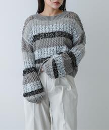 SENSE OF PLACE by URBAN RESEARCH | 『洗濯可』ミックスヤーンワイドボーダーニット(ニット/セーター)