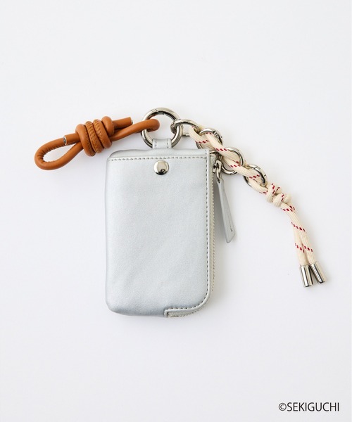 CIAOPANIC TYPY（チャオパニックティピー）の「:【モンチッチ】カードケースミニポーチ付きチャーム（カードケース・レディース・シルバー/ブラック/ブラウン・ONE SIZE）」の11枚目の写真