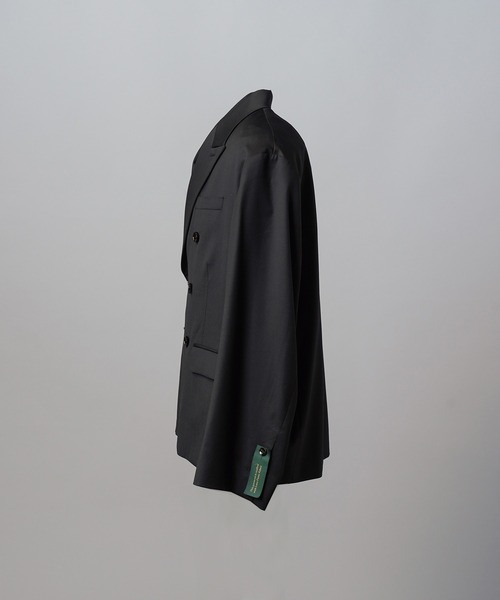 MAISON SPECIAL（メゾンスペシャル）の「《UNISEX》【Loro Piana】Prime-Over Double-breasted Tailored Jacket/【ロロ・ピアーナ】プライムオーバーダブルテーラドジャケット【MAISON SPECIAL/メゾンスペシャル】■セットアップ対応■（テーラードジャケット・メンズ・ブラック・0/2/1）」の9枚目の写真