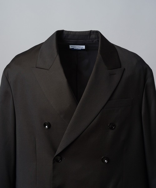 MAISON SPECIAL（メゾンスペシャル）の「《UNISEX》【Loro Piana】Prime-Over Double-breasted Tailored Jacket/【ロロ・ピアーナ】プライムオーバーダブルテーラドジャケット【MAISON SPECIAL/メゾンスペシャル】■セットアップ対応■（テーラードジャケット・メンズ・ブラック・0/2/1）」の11枚目の写真