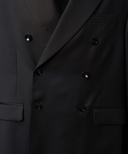 MAISON SPECIAL（メゾンスペシャル）の「《UNISEX》【Loro Piana】Prime-Over Double-breasted Tailored Jacket/【ロロ・ピアーナ】プライムオーバーダブルテーラドジャケット【MAISON SPECIAL/メゾンスペシャル】■セットアップ対応■（テーラードジャケット・メンズ・ブラック・0/2/1）」の12枚目の写真