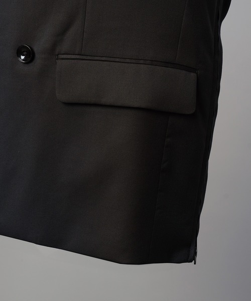 MAISON SPECIAL（メゾンスペシャル）の「《UNISEX》【Loro Piana】Prime-Over Double-breasted Tailored Jacket/【ロロ・ピアーナ】プライムオーバーダブルテーラドジャケット【MAISON SPECIAL/メゾンスペシャル】■セットアップ対応■（テーラードジャケット・メンズ・ブラック・0/2/1）」の13枚目の写真