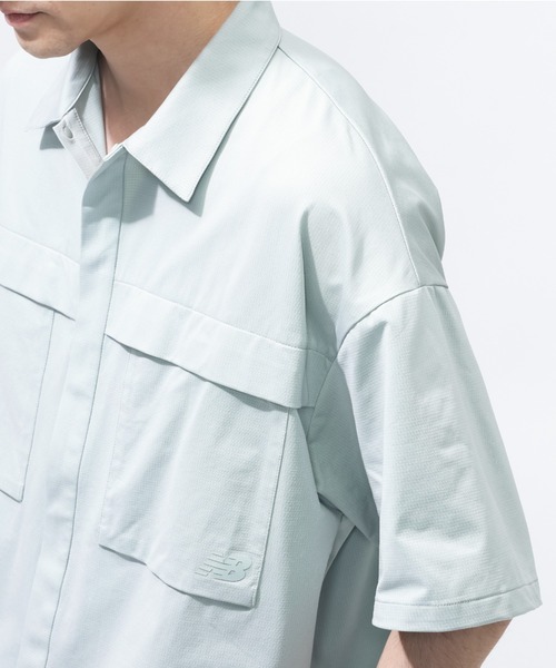 NEW BALANCE(ニューバランス)の「【別注】ニューバランス New Balance ショートスリーブメッシュニットシャツ 限定コラボ(Tシャツ/カットソー・メンズ・ダークグリーン/グレー/ブラック・S/M/L/LL)」の17枚目の写真