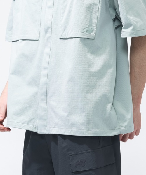 NEW BALANCE(ニューバランス)の「【別注】ニューバランス New Balance ショートスリーブメッシュニットシャツ 限定コラボ(Tシャツ/カットソー・メンズ・ダークグリーン/グレー/ブラック・S/M/L/LL)」の18枚目の写真