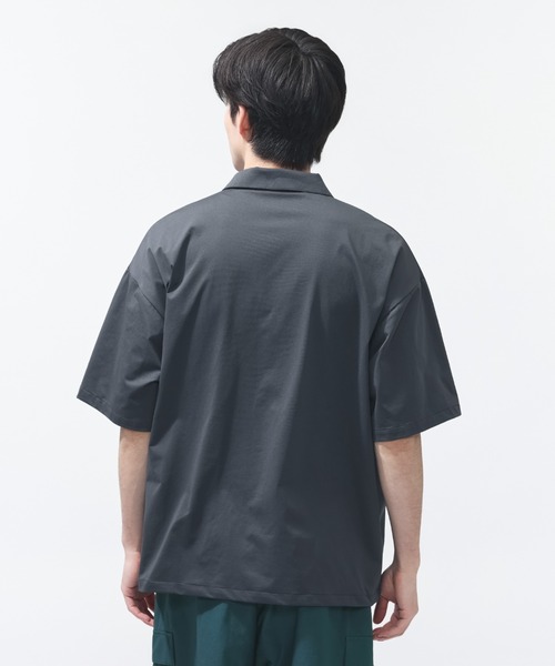NEW BALANCE(ニューバランス)の「【別注】ニューバランス New Balance ショートスリーブメッシュニットシャツ 限定コラボ(Tシャツ/カットソー・メンズ・ダークグリーン/グレー/ブラック・S/M/L/LL)」の6枚目の写真
