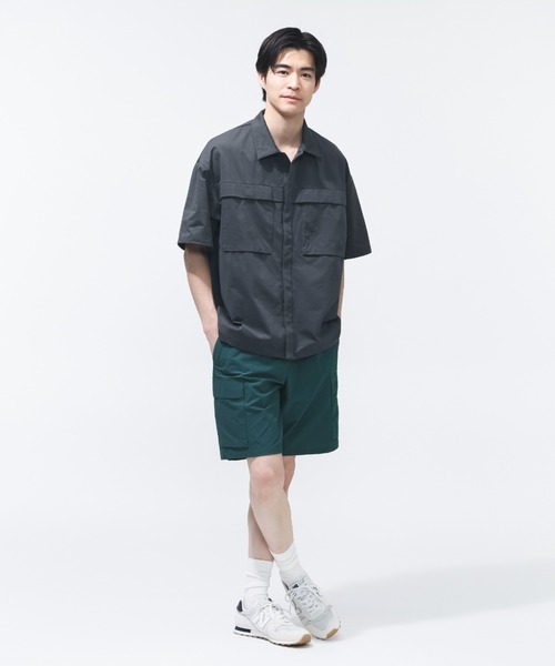 NEW BALANCE(ニューバランス)の「【別注】ニューバランス New Balance ショートスリーブメッシュニットシャツ 限定コラボ(Tシャツ/カットソー・メンズ・ダークグリーン/グレー/ブラック・S/M/L/LL)」の7枚目の写真