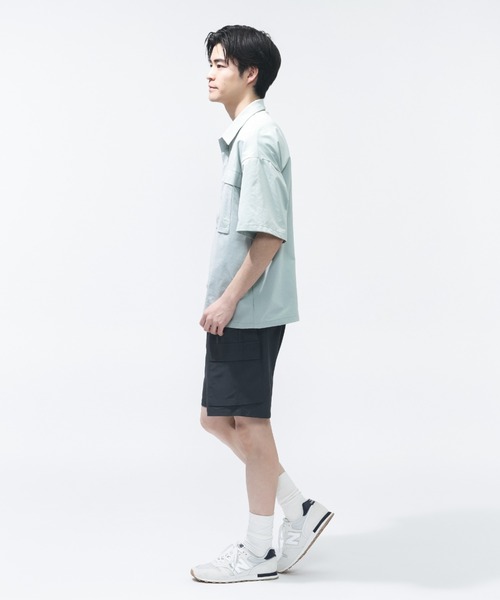 NEW BALANCE(ニューバランス)の「【別注】ニューバランス New Balance ショートスリーブメッシュニットシャツ 限定コラボ(Tシャツ/カットソー・メンズ・ダークグリーン/グレー/ブラック・S/M/L/LL)」の14枚目の写真