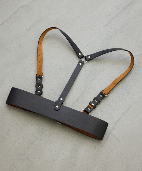 uyu.（ウユ）の「【モードなアクセント】ハーネスレイヤードベルト（ベルト・レディース・ブラック・FREE）」の8枚目の写真