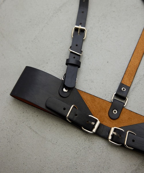 uyu.（ウユ）の「【モードなアクセント】ハーネスレイヤードベルト（ベルト・レディース・ブラック・FREE）」の12枚目の写真