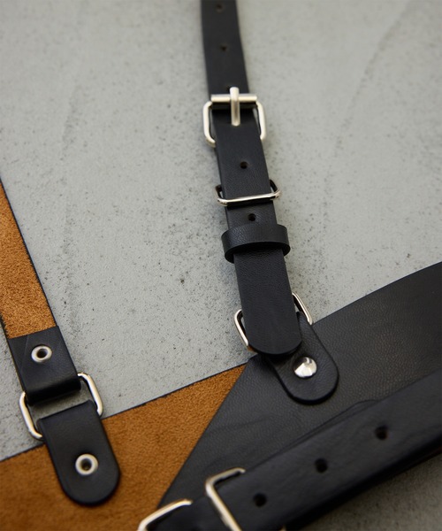 uyu.（ウユ）の「【モードなアクセント】ハーネスレイヤードベルト（ベルト・レディース・ブラック・FREE）」の13枚目の写真