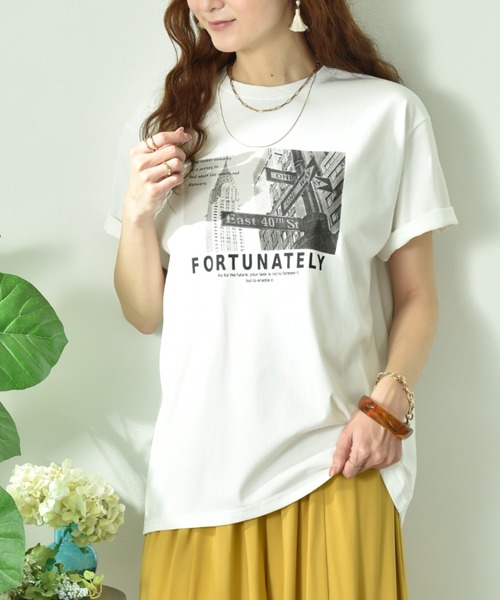 INTERPLANET（インタープラネット）の「【ＵＶ・接触冷感】アソートプリントオーバーサイズＴシャツ（Tシャツ/カットソー・レディース・ブラック/ブラック系その他/ホワイト系その他2/チャコールグレー/オフホワイト/ホワイト系その他3/ホワイト系その他/グレー系その他・FREE）」の3枚目の写真