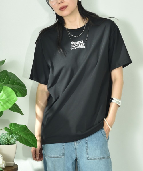 INTERPLANET（インタープラネット）の「【ＵＶ・接触冷感】アソートプリントオーバーサイズＴシャツ（Tシャツ/カットソー・レディース・ブラック/ブラック系その他/ホワイト系その他2/チャコールグレー/オフホワイト/ホワイト系その他3/ホワイト系その他/グレー系その他・FREE）」の5枚目の写真