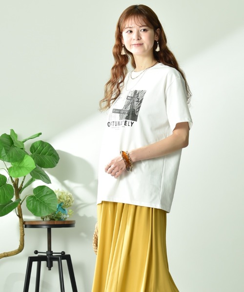 INTERPLANET（インタープラネット）の「【ＵＶ・接触冷感】アソートプリントオーバーサイズＴシャツ（Tシャツ/カットソー・レディース・ブラック/ブラック系その他/ホワイト系その他2/チャコールグレー/オフホワイト/ホワイト系その他3/ホワイト系その他/グレー系その他・FREE）」の16枚目の写真