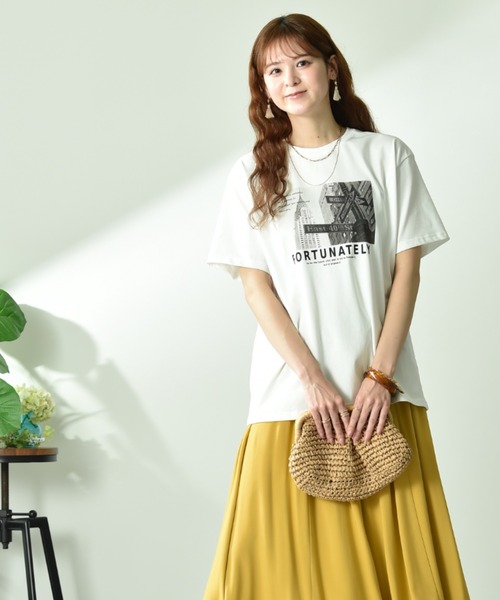 INTERPLANET（インタープラネット）の「【ＵＶ・接触冷感】アソートプリントオーバーサイズＴシャツ（Tシャツ/カットソー・レディース・ブラック/ブラック系その他/ホワイト系その他2/チャコールグレー/オフホワイト/ホワイト系その他3/ホワイト系その他/グレー系その他・FREE）」の15枚目の写真