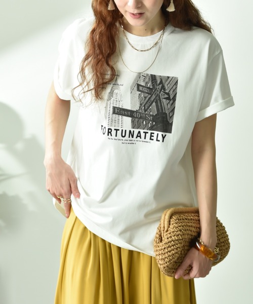 INTERPLANET（インタープラネット）の「【ＵＶ・接触冷感】アソートプリントオーバーサイズＴシャツ（Tシャツ/カットソー・レディース・ブラック/ブラック系その他/ホワイト系その他2/チャコールグレー/オフホワイト/ホワイト系その他3/ホワイト系その他/グレー系その他・FREE）」の18枚目の写真