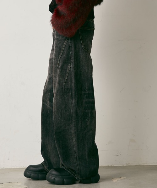 Shoowtime(ショウタイム)の「Vintage Wash Curve Denim Pants / ビンテージウォッシュカーブデニムパンツ(デニムパンツ・メンズ・ブルー/グレー/ブラック・X-LARGE/LARGE/MEDIUM)」の14枚目の写真