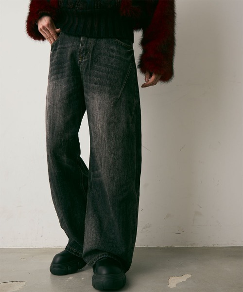 Shoowtime(ショウタイム)の「Vintage Wash Curve Denim Pants / ビンテージウォッシュカーブデニムパンツ(デニムパンツ・メンズ・ブルー/グレー/ブラック・X-LARGE/LARGE/MEDIUM)」の15枚目の写真
