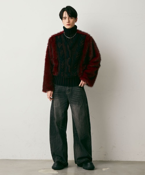Shoowtime(ショウタイム)の「Vintage Wash Curve Denim Pants / ビンテージウォッシュカーブデニムパンツ(デニムパンツ・メンズ・ブルー/グレー/ブラック・X-LARGE/LARGE/MEDIUM)」の18枚目の写真