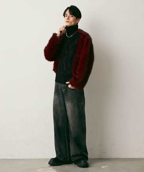 Shoowtime(ショウタイム)の「Vintage Wash Curve Denim Pants / ビンテージウォッシュカーブデニムパンツ(デニムパンツ・メンズ・ブルー/グレー/ブラック・X-LARGE/LARGE/MEDIUM)」の20枚目の写真
