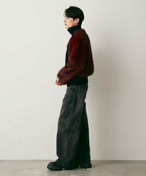 Shoowtime(ショウタイム)の「Vintage Wash Curve Denim Pants / ビンテージウォッシュカーブデニムパンツ(デニムパンツ・メンズ・ブルー/グレー/ブラック・X-LARGE/LARGE/MEDIUM)」の22枚目の写真