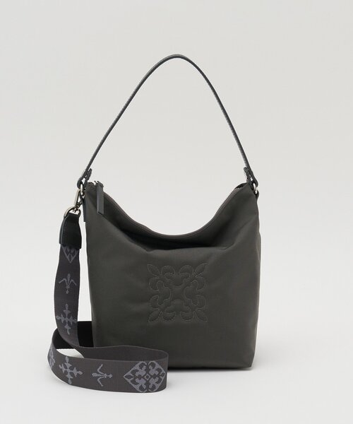 russet(ラシット)の「《WEB限定》スタンダードミニショルダーバッグ <コーデュラナイロン>(ショルダーバッグ・レディース・グレー/グレー系その他/ダークブラウン・FREE)」の8枚目の写真