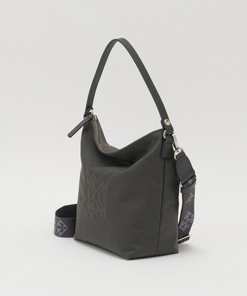 russet(ラシット)の「《WEB限定》スタンダードミニショルダーバッグ <コーデュラナイロン>(ショルダーバッグ・レディース・グレー/グレー系その他/ダークブラウン・FREE)」の9枚目の写真