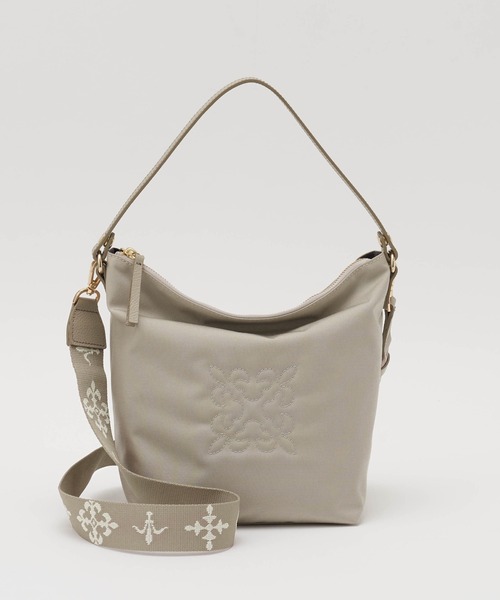 russet(ラシット)の「《WEB限定》スタンダードミニショルダーバッグ <コーデュラナイロン>(ショルダーバッグ・レディース・グレー/グレー系その他/ダークブラウン・FREE)」の4枚目の写真