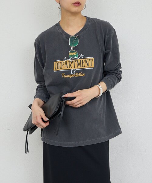 GALLARDAGALANTE（ガリャルダガランテ）の「【GOOD ROCK SPEED】NYCロゴTシャツ／別注（Tシャツ/カットソー・レディース・ホワイト/チャコールグレー・FREE）」の11枚目の写真