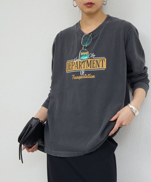 GALLARDAGALANTE（ガリャルダガランテ）の「【GOOD ROCK SPEED】NYCロゴTシャツ／別注（Tシャツ/カットソー・レディース・ホワイト/チャコールグレー・FREE）」の12枚目の写真