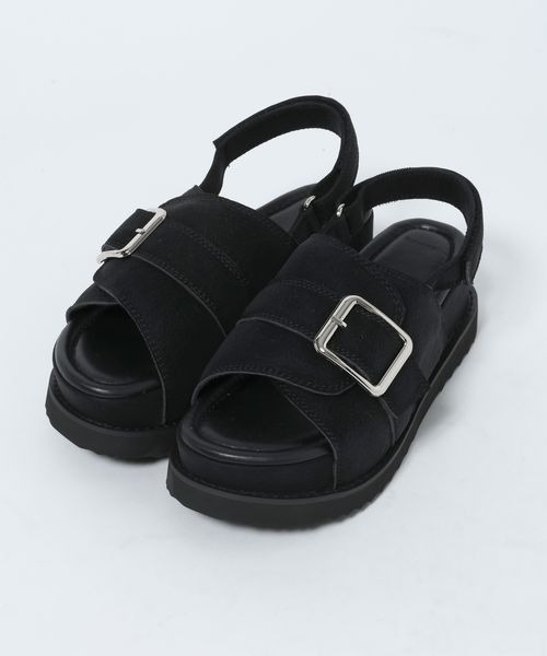 JEANASIS（ジーナシス）の「パファーボリュームサンダル/661919（サンダル・レディース・ブラック/ベージュ・LARGE/MEDIUM）」の2枚目の写真