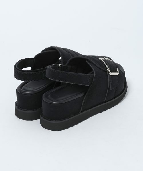 JEANASIS（ジーナシス）の「パファーボリュームサンダル/661919（サンダル・レディース・ブラック/ベージュ・LARGE/MEDIUM）」の3枚目の写真