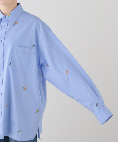 JANE SMITH/ジェーンスミス flower embroidery regular col（シャツ