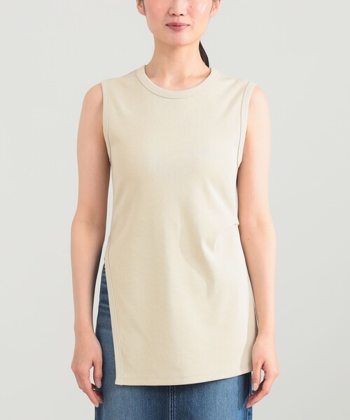 Demi-Luxe BEAMS（デミルクス ビームス）の「スリット ノースリーブ チュニック（Tシャツ/カットソー・レディース・ブラック/ホワイト系その他6・ONE SIZE）」の15枚目の写真