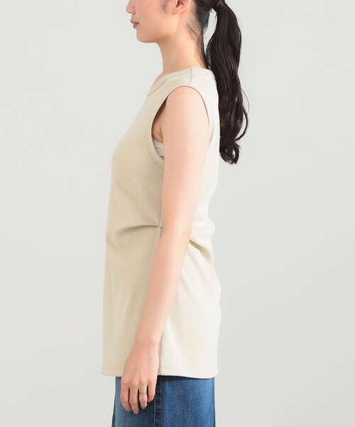 Demi-Luxe BEAMS（デミルクス ビームス）の「スリット ノースリーブ チュニック（Tシャツ/カットソー・レディース・ブラック/ホワイト系その他6・ONE SIZE）」の16枚目の写真